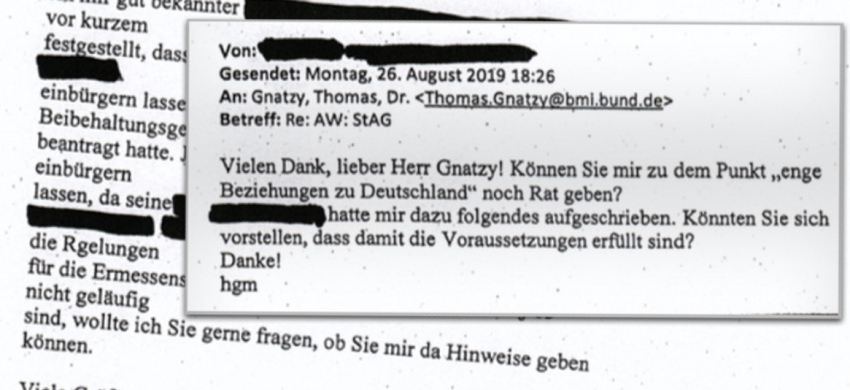 Mail von Hans-Georg Maaßen an BMI-Staatssekretär vom 26. August 2019