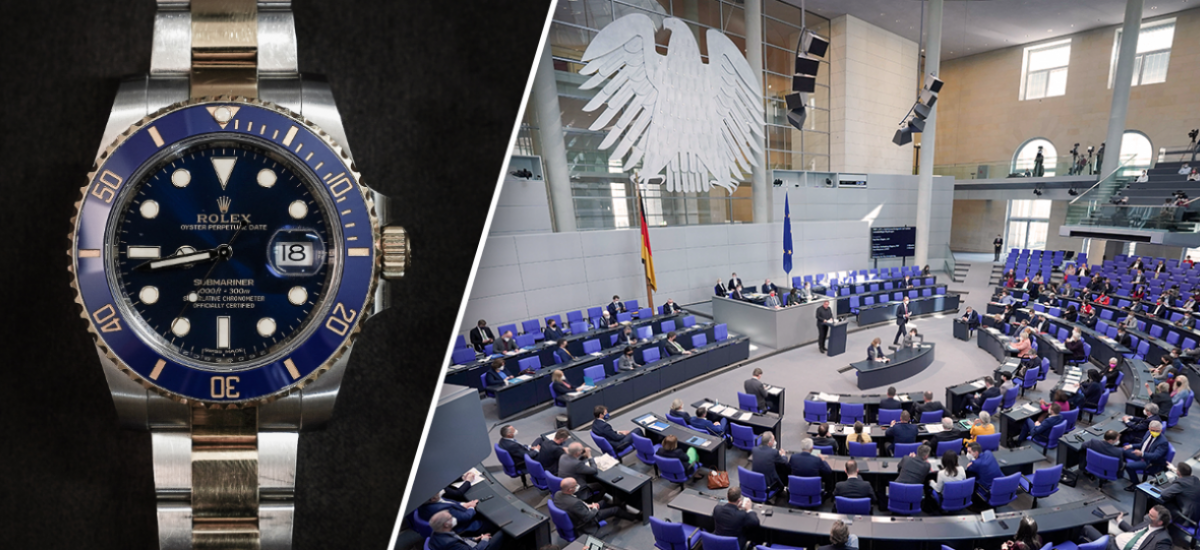 Rolex-Armbanduhr / Bundestagsplenum