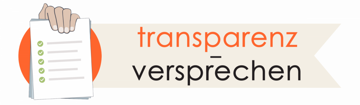 Landingpage Header Transparenz-Versprechen