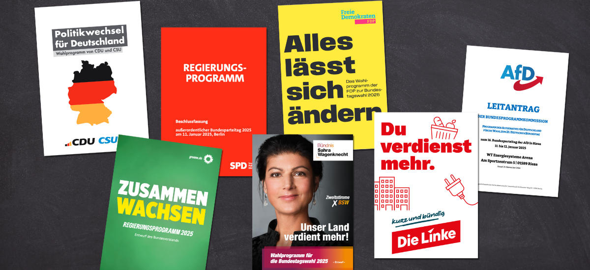 Wahlprgramme der Parteien zur Bundestagswahl 2025