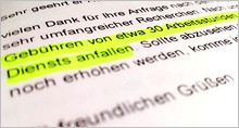 Ausriss Ministeriumsbrief