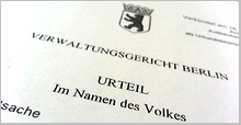 Ausdruck des Gerichtsurteils