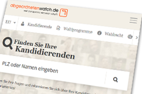 Screenshot EU-Wahlportal