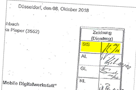 Interne Vorlage des NRW-Schulministeriums (Auszug)