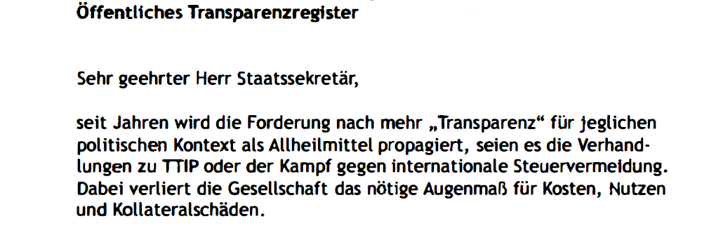 Schreiben des Verbandes Die Familienunternehmer an das BMF