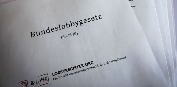 Gesetzentwurf für ein Lobbyregister (Bundeslobbygesetz)