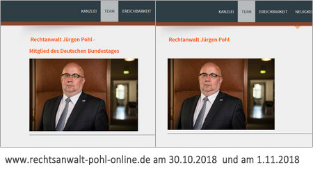 https://rechtsanwalt-pohl-online.de/Team am 30.10.2018 und am 1.11.2018