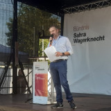 Jens Hentschel-Thöricht Das Bild zeigt Jens Hentschel-Thöricht während eines Auftrittes von Sahra Wagenknecht in Hoyerswerda.