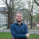 Johannes Kolleck vor der Trinitatiskirche auf dem Karl-August-Platz