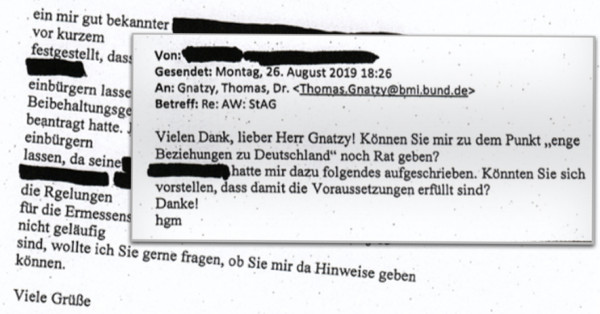 Mail von Hans-Georg Maaßen an BMI-Staatssekretär vom 26. August 2019