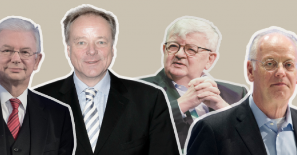 Roland Koch, Dirk Niebel, Joschka Fischer, Rudolf Scharping