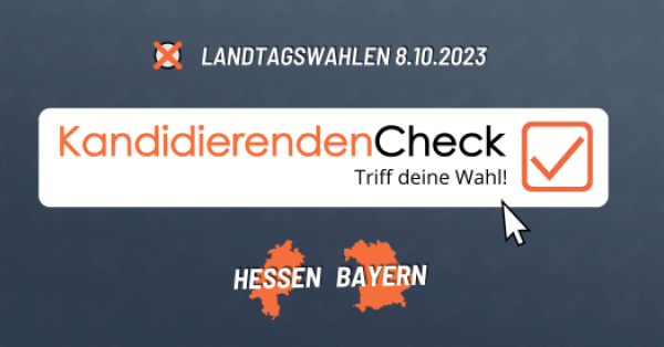 Start Kandidierendencheck in Hessen und Bayern