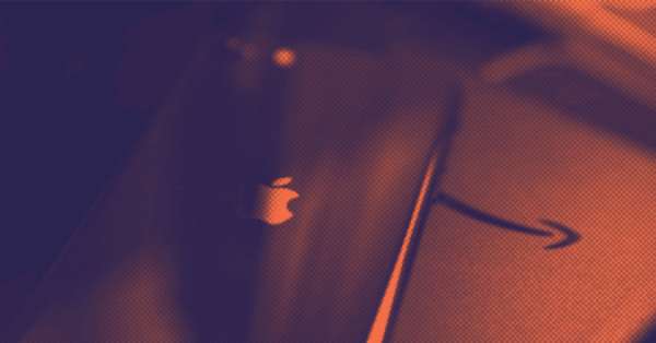 Bild zeigt Logos von Apple und Amazon