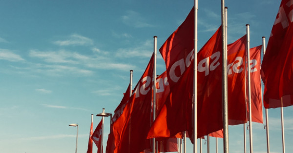 SPD Parteitag Flaggen