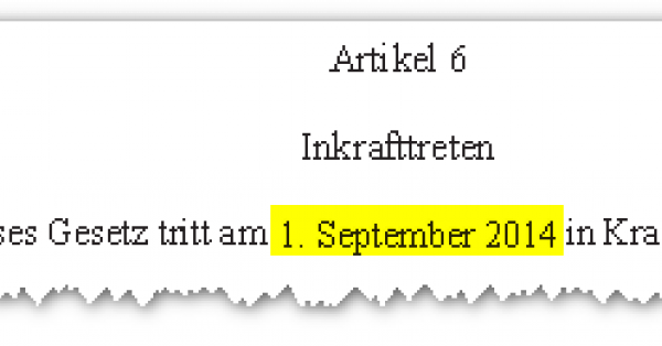 Ausriss Gesetzestext