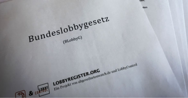 Gesetzentwurf für ein Lobbyregister (Bundeslobbygesetz)