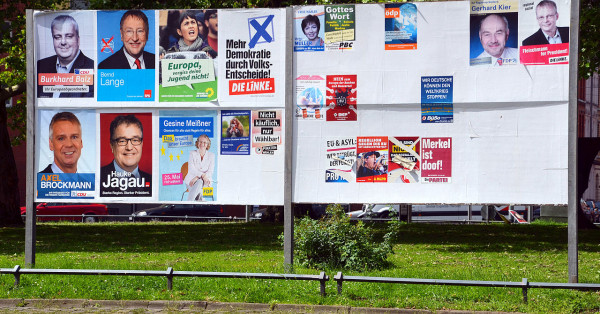 Plakatwand zur Europawahl 2014