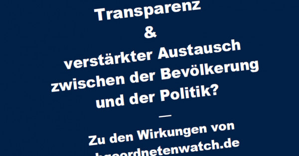 Titelseite abgeordnetenwatch.de-Studie der Universität Oxford