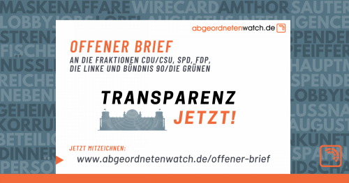 Offener Brief - Transparenz Jetzt