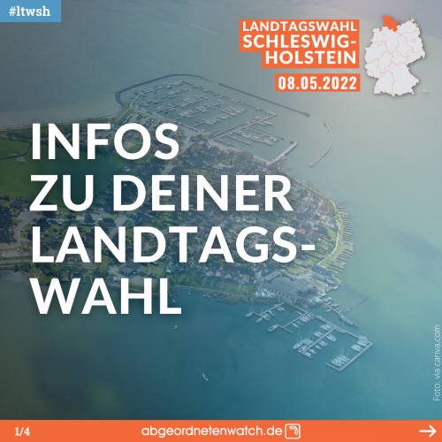 Erster Slide: Infos zur Landtagswahl in Schleswig-Holstein