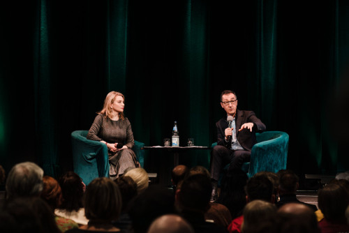 Cem Özdemir und Swantje Sperling im Kulturhaus Schwanen