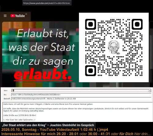 Texte mir Deine wichtigste Gemeinwohlbasispassage 1:02:46