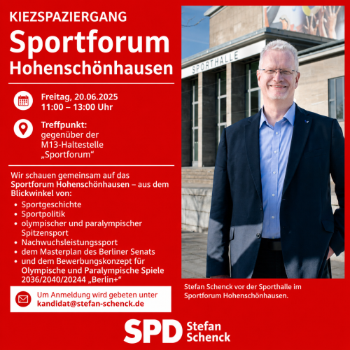 Kiezspaziergang im Sportforum Hohenschönhausen zu Spitzen- und Breitensport und Inklusion