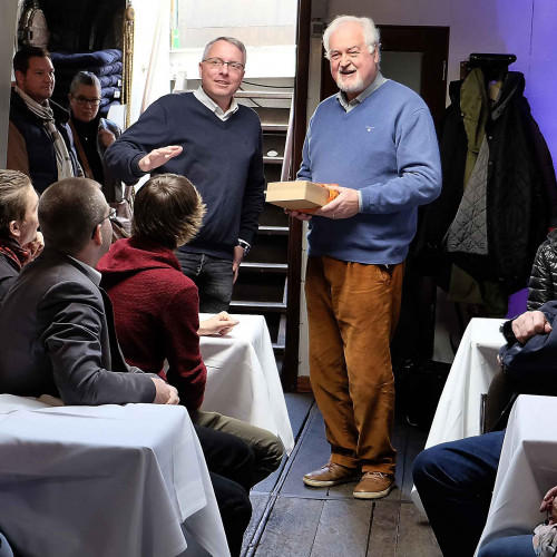 Mit Peter Harry Carstensen auf dem Motorgüterschiff "Gesine" in Flensburg