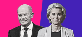 Brief von Olaf Scholz an Ursula von der Leyen Olaf Scholz und Ursula von der Leyen in einer Fotomontage