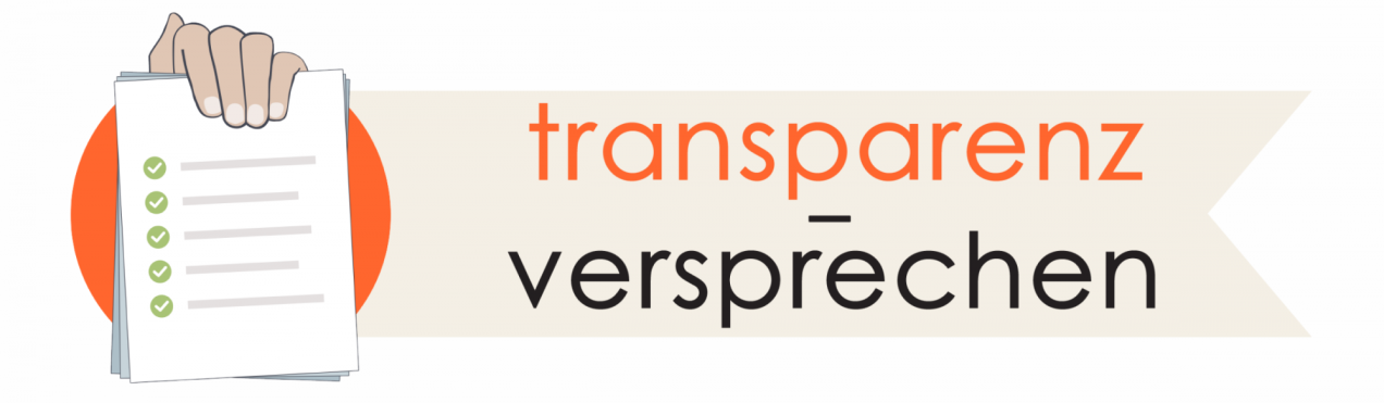 Landingpage Header Transparenz-Versprechen