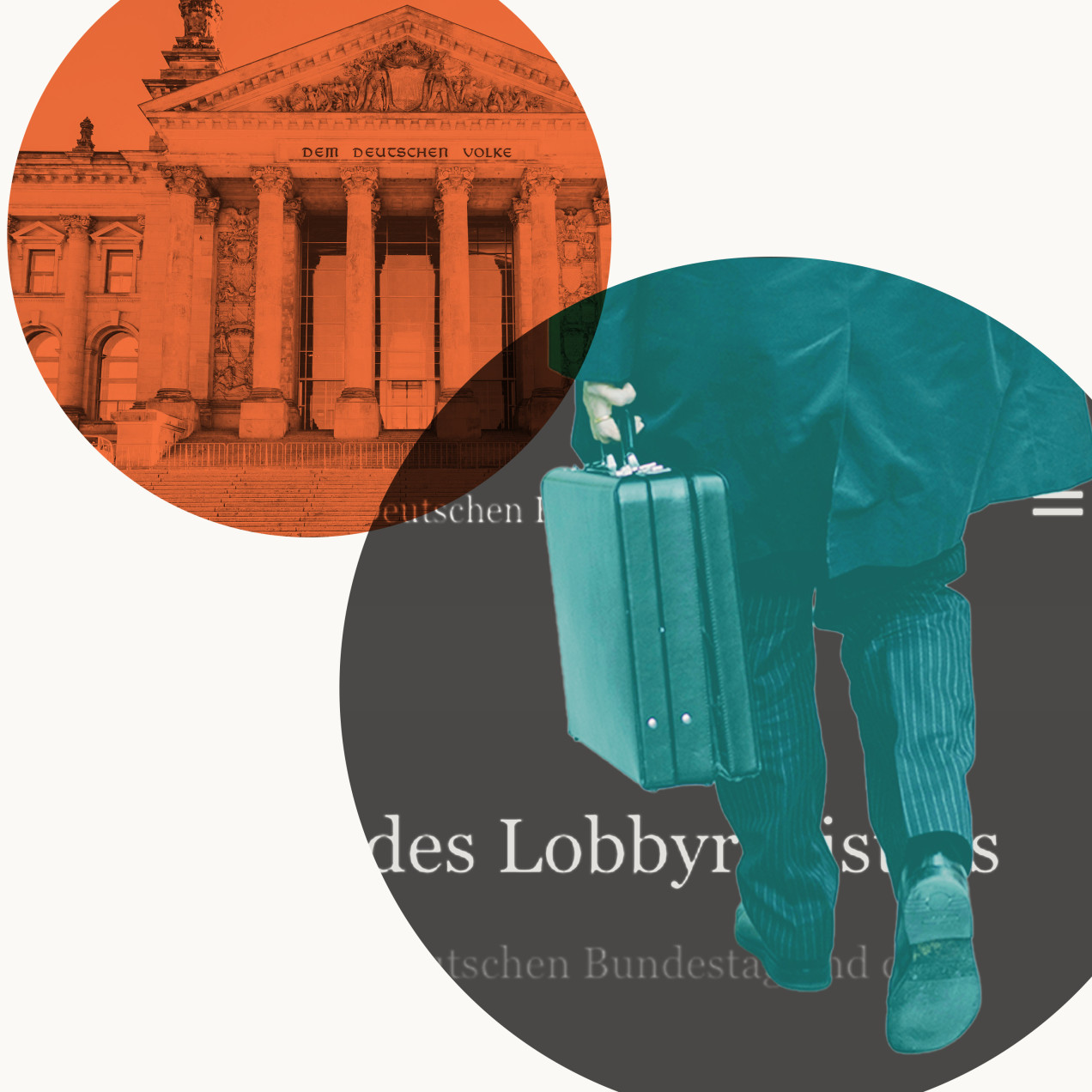 Lobbyist, der nicht zu erkennen ist, geht Richtung Bundestag