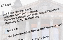 Ausriss Klageschrift