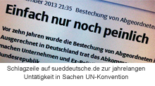Schlagzeile sueddeutsche.de