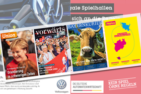 Grafik zu Anzeigen in Parteizeitungen